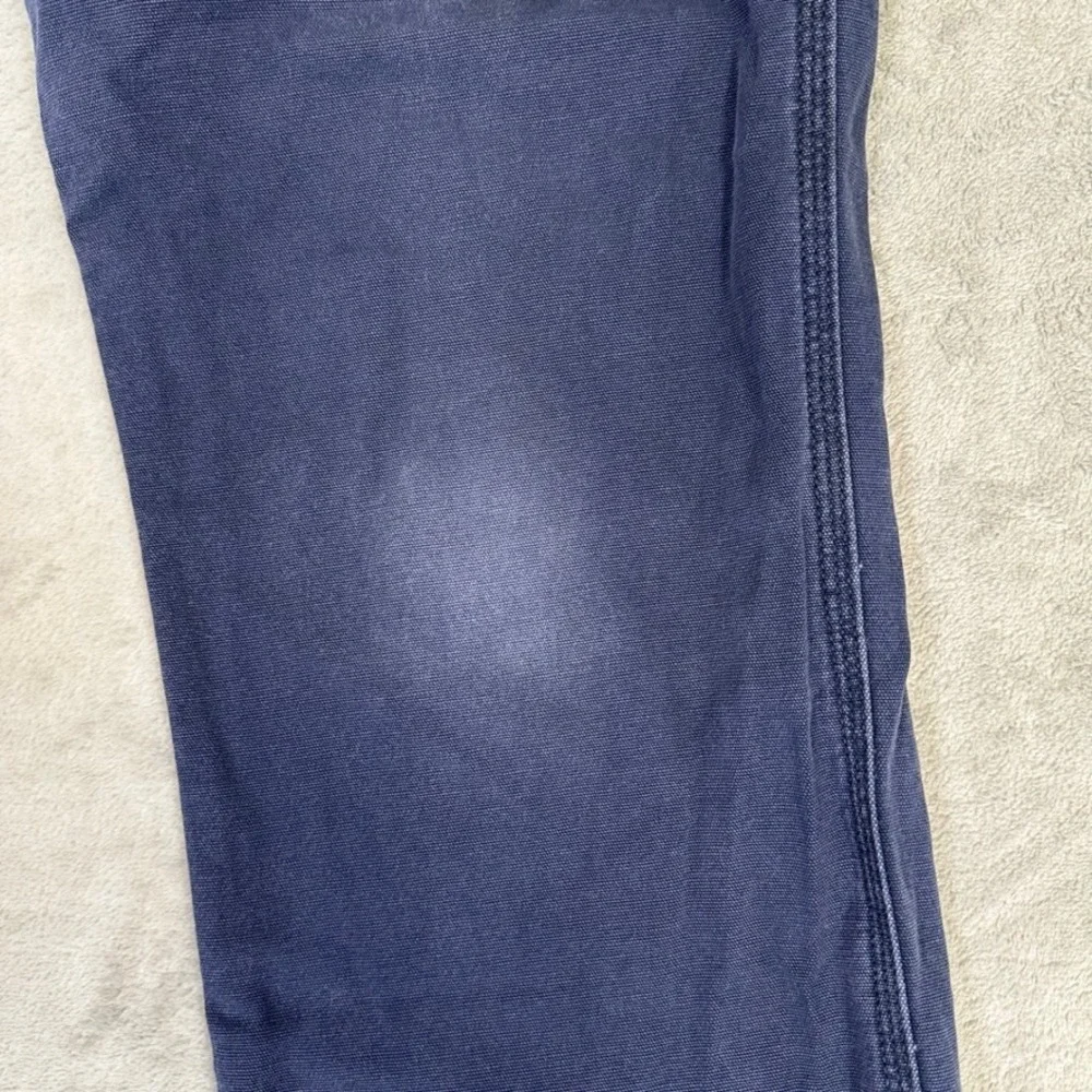 Carhartt Relaxed Fit Canvas Work Pants Navy Blue 30x30 Mens Utility Trousers